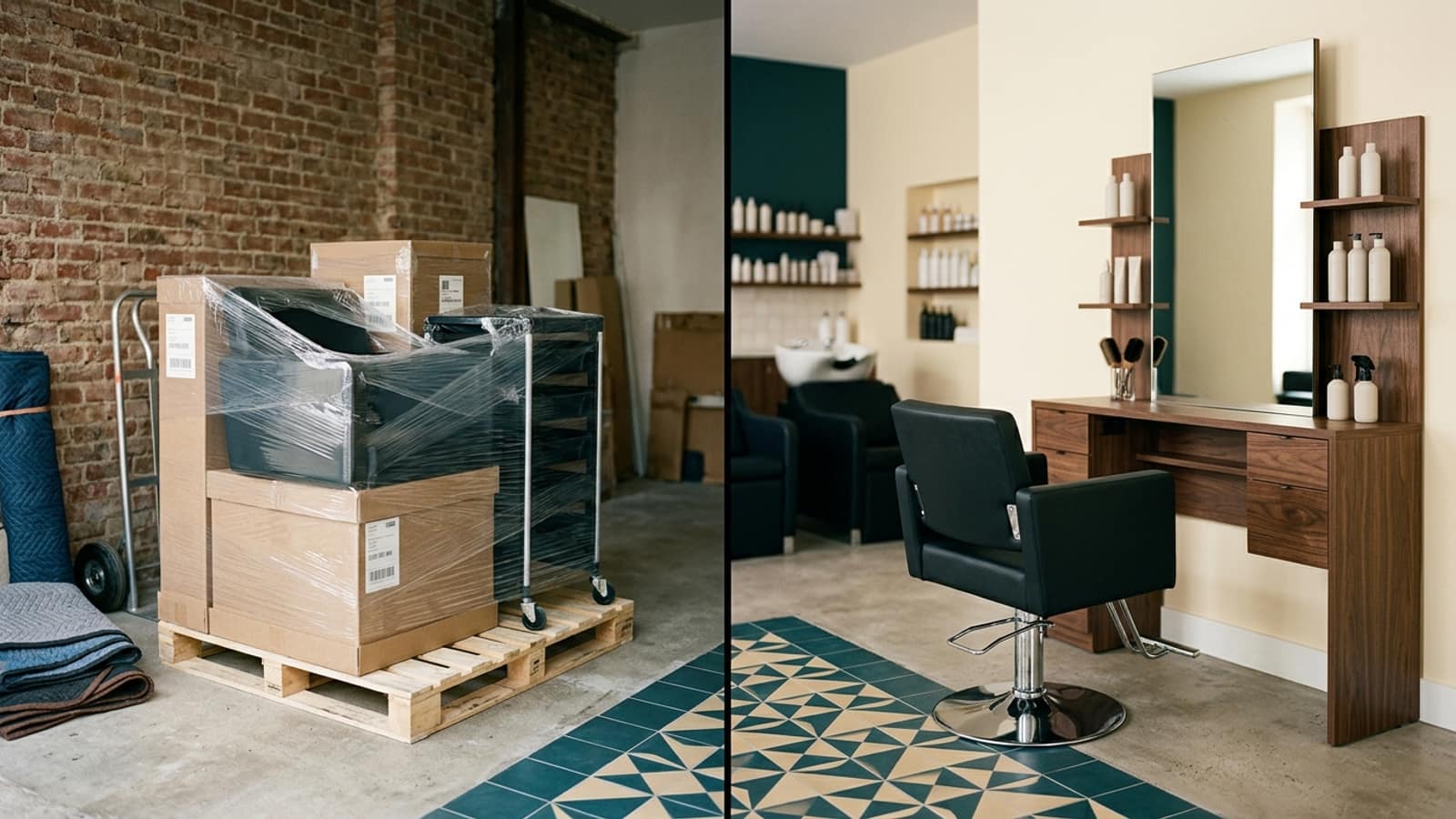 Hair salon planning scene for Lease vs. Buy Salon Equipment